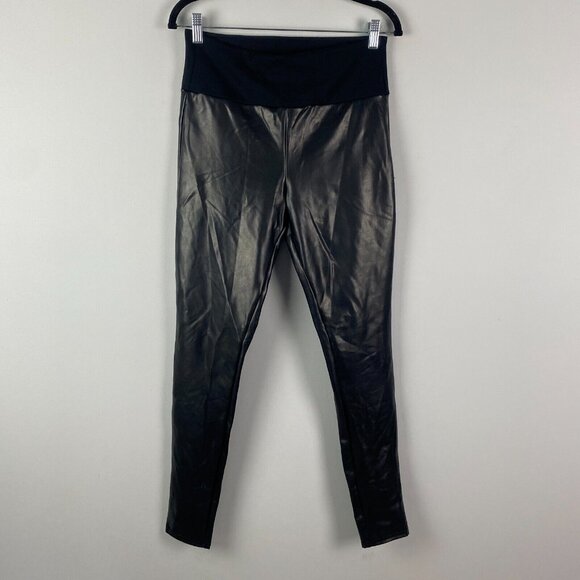 SPANX Black and Metallic Leggings - Picture 1 of 10